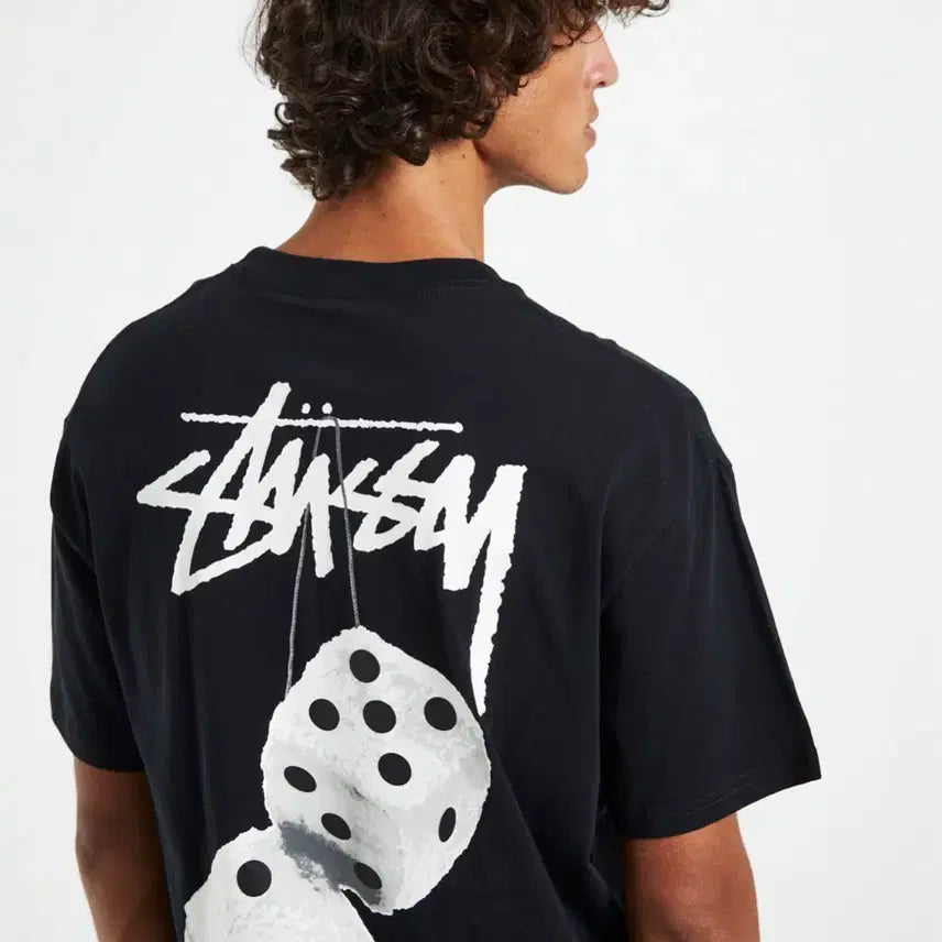 [BUNJANG] Stussy Fuzzy Dice Short Sleeve T-Shirt Black / 정품/새상품) STUSSY 스투시 퍼지 다이스 반팔 티셔츠 블랙