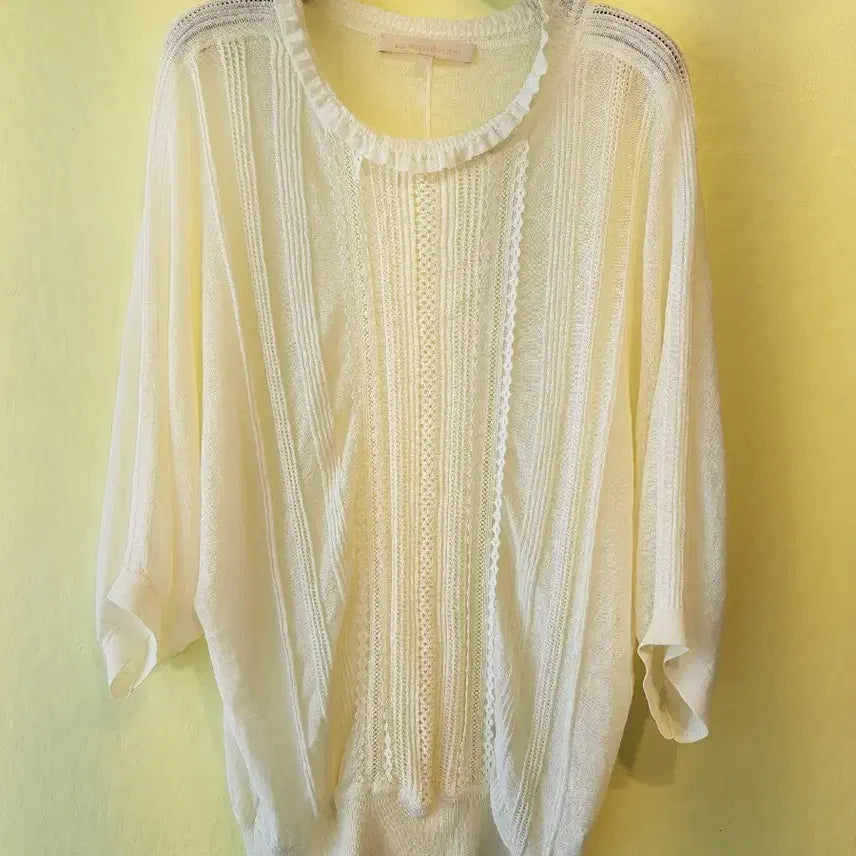 [BUNJANG] athé Vanessa Bruno Linen Summer Lace Knit Top / athe' 바네사부르노 린넨썸머니트