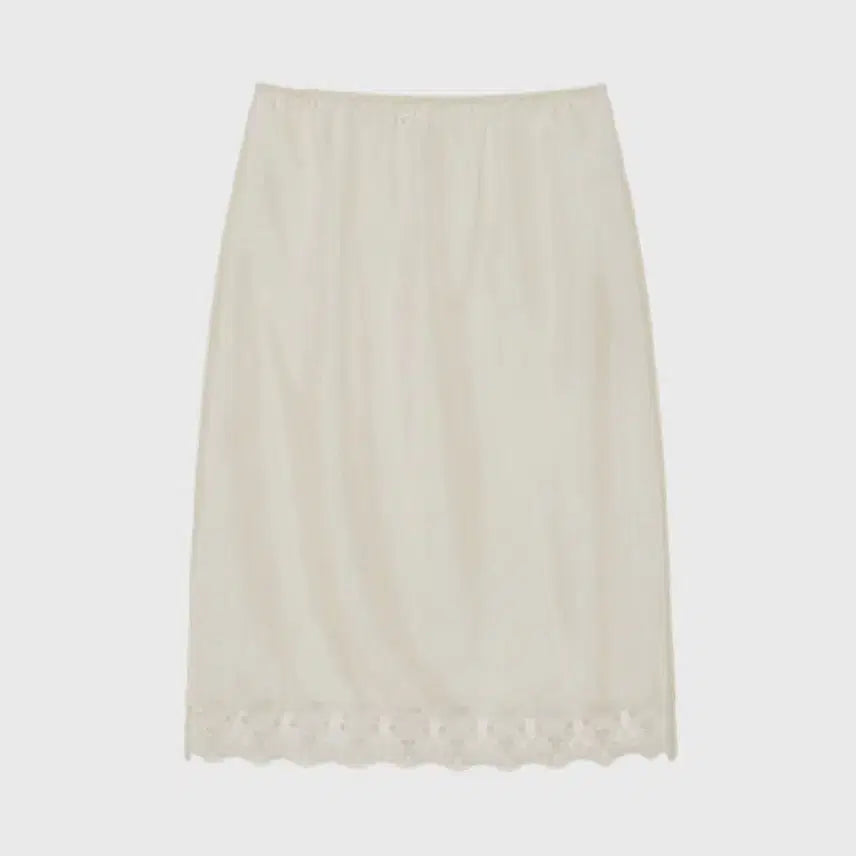 [BUNJANG] MONOHA Lace Silky Skirt (Ivory) / 모노하 Lace silky skirt (ivory)