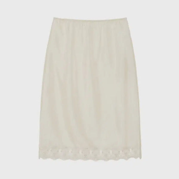 [BUNJANG] MONOHA Lace Silky Skirt (Ivory) / 모노하 Lace silky skirt (ivory)