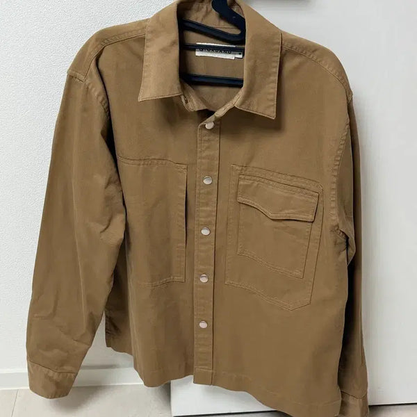 [BUNJANG] Giordano Brown Shirt Jacket / 지오다노 브라운 셔츠 자켓