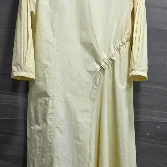 [BUNJANG] TOFU Yellow Balloon Sleeve String Detail Cotton Dress / TOFU ,  옆스트링   벌룬소매  바스락 원피스 F ,  새상품