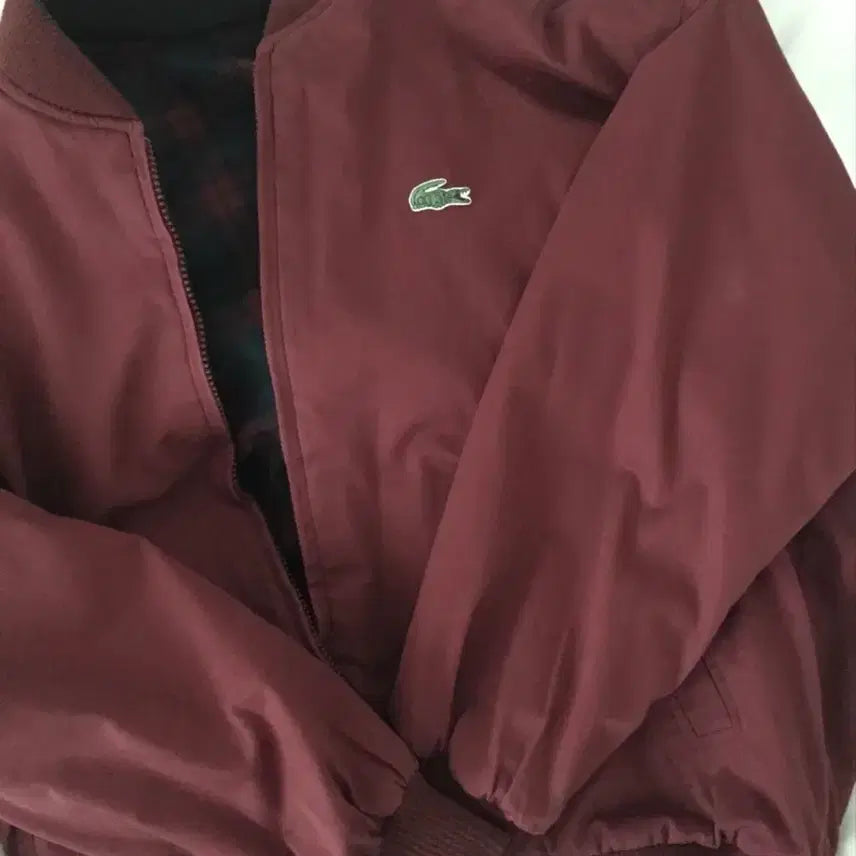 [BUNJANG] Lacoste Check Reversible Blouson / 라코스테 체크 리버서블 블루종