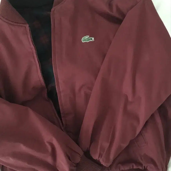 [BUNJANG] Lacoste Check Reversible Blouson / 라코스테 체크 리버서블 블루종