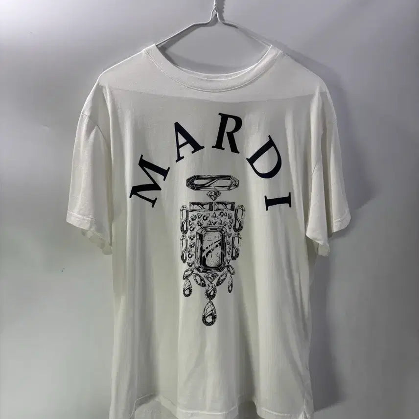 [BUNJANG] Mardi Mercredi Jewel Graphic Short Sleeve T-Shirt White / [FREE] 마르디 메크르디 주얼 그래픽 반팔 티셔츠 화이트 2.5
