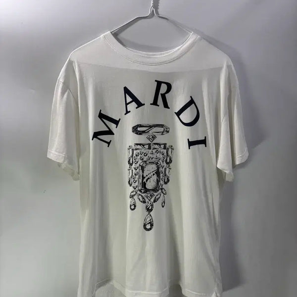 [BUNJANG] Mardi Mercredi Jewel Graphic Short Sleeve T-Shirt White / [FREE] 마르디 메크르디 주얼 그래픽 반팔 티셔츠 화이트 2.5
