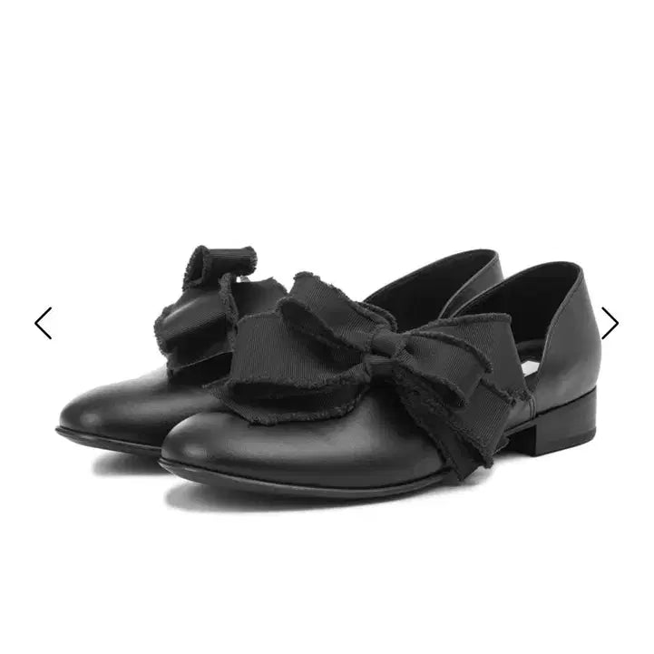 [BUNJANG] OSOI Line Flat Black Bow Shoes 250 / OSOI 라인 플랫 블랙 보우 250