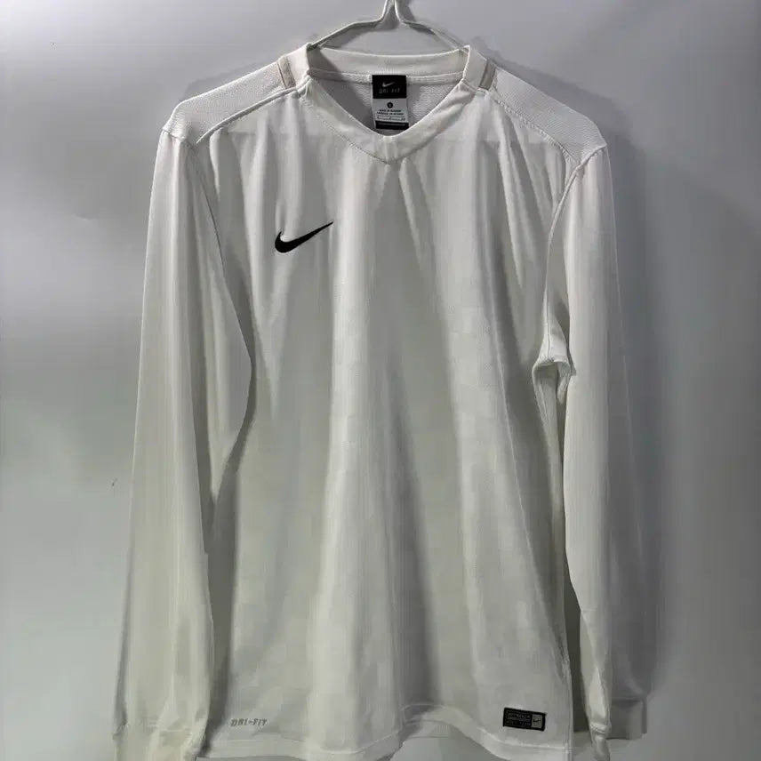 [BUNJANG] Nike Dri-FIT Long Sleeve Football Jersey White Size S / [S] 나이키 드라이핏 긴팔 축구 유니폼 저지 화이트 2.0