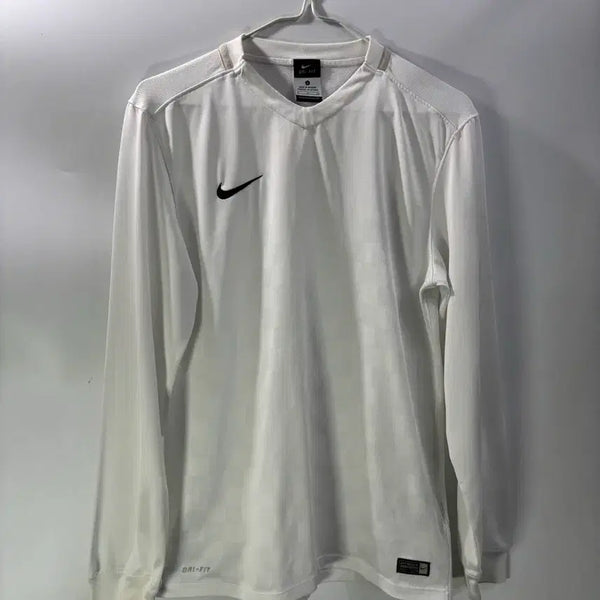 [BUNJANG] Nike Dri-FIT Long Sleeve Football Jersey White Size S / [S] 나이키 드라이핏 긴팔 축구 유니폼 저지 화이트 2.0