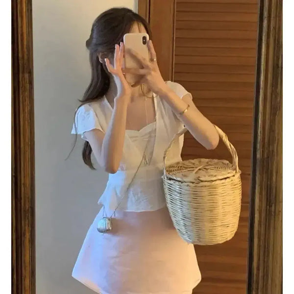 [BUNJANG] Modern Robe Angelling Frill Blouse / 모던로브 엔젤링 프릴 블라우스