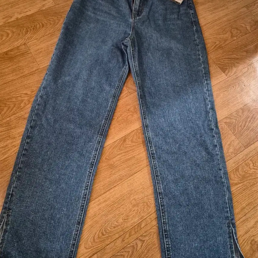 [BUNJANG] 8 Seconds Slit Hem Denim Pants / 8세컨즈 밑단 트임 데님 팬츠 (새상품)