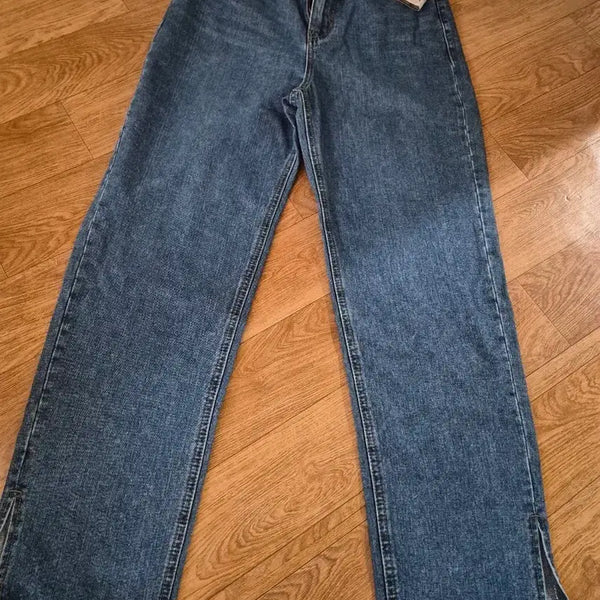 [BUNJANG] 8 Seconds Slit Hem Denim Pants / 8세컨즈 밑단 트임 데님 팬츠 (새상품)