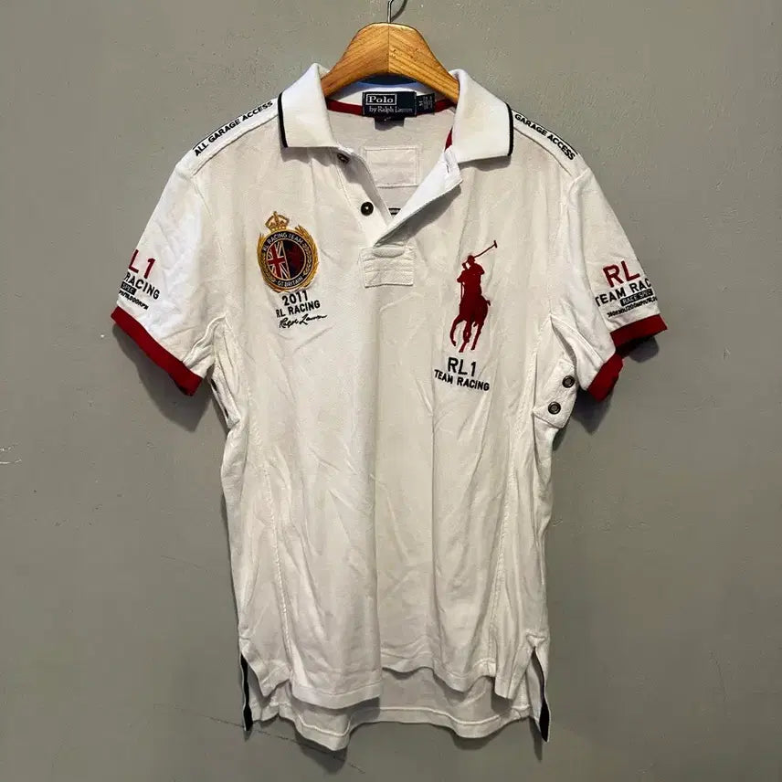 [BUNJANG] Polo Ralph Lauren GBR RL1 Racing Collar T-shirt / 폴로랄프로렌 정품 GBR RL1 레이싱 카라티