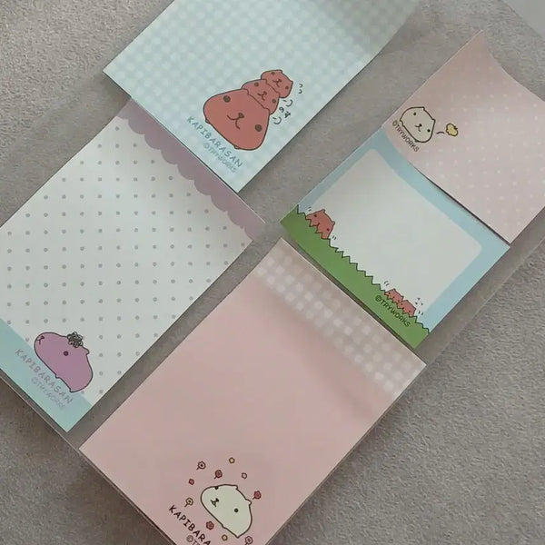 [BUNJANG] San-X Capybara-san Paper Memo Pad Set / 산엑스 카피바라상 메모지 지류 세트 소분