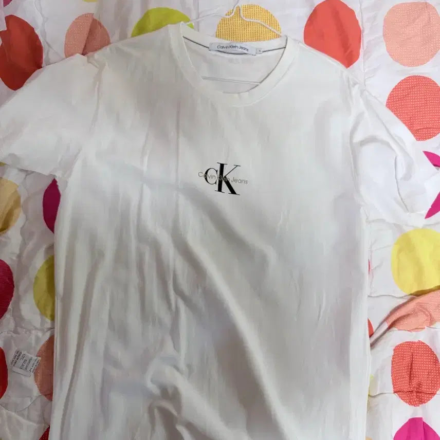 [BUNJANG] Calvin Klein White Logo Short Sleeve T-Shirt XL / Ck 캘빈클라인 화이트 로고 반팔티 XL