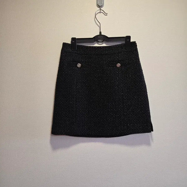 [BUNJANG] ZOOC Tweed Skirt Black Size 55 / ZOOC 쥬크 트위드 스커트 블랙 55사이즈 새상품