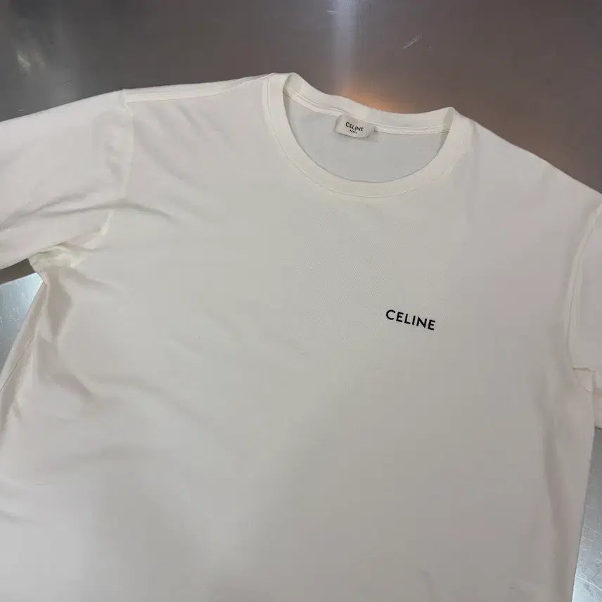 [BUNJANG] Celine Cotton Jersey Loose Fit T-Shirt Ecru M / [정품] 셀린느 코튼 저지 루즈 티셔츠 에크루M