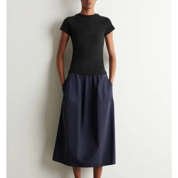 [BUNJANG] COS Sculpted Nylon Midi Skirt / COS 스컬프티드 나일론 미디 스커트