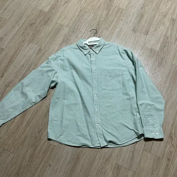 [BUNJANG] H&M Striped Mint Shirt / H&M 스트라이프 민트 셔츠 미사용