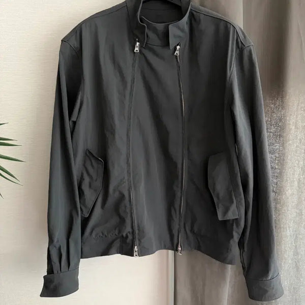 [BUNJANG] ee Herringbone Double Jacket Charcoal L / ee 더블 집 해링본 자켓 차콜 L