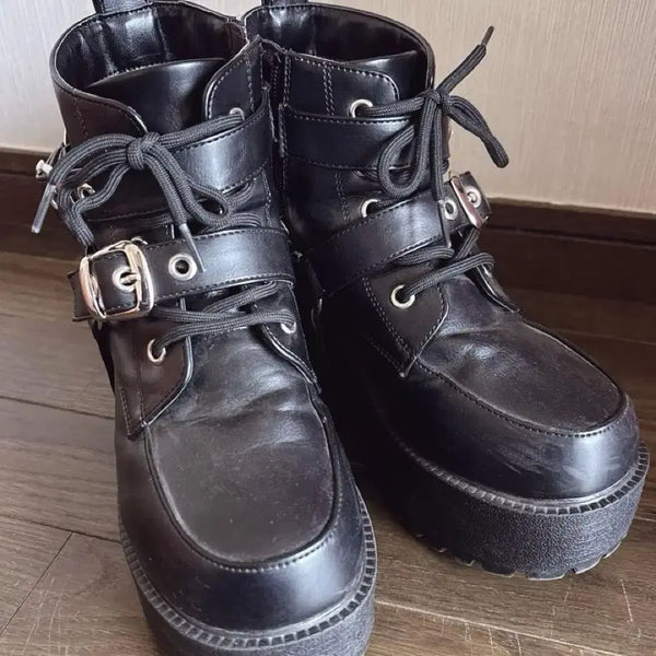 [BUNJANG] Yosuke Chunky Platform Shoes / 요스케 yosuke 통굽 양산형 지뢰계