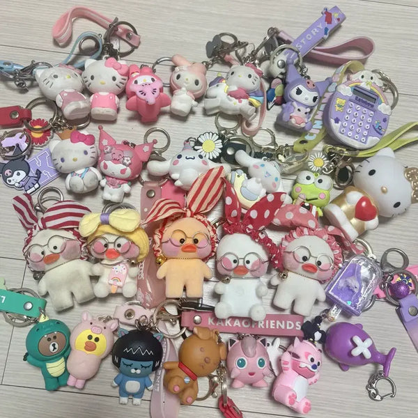 [BUNJANG] Sanrio & Kakao Friends Character Keychains Bundle Set / 산리오 등 캐릭터 키링 일괄