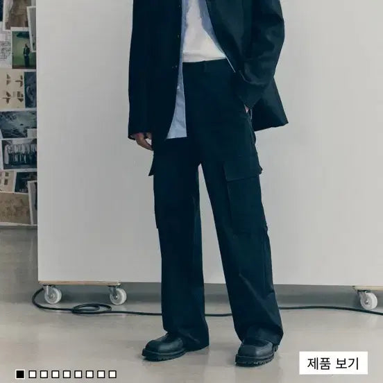 [BUNJANG] H&M Atelier Stripe Cargo Pants / h&m 흐앤므 아뜰리에 스트라이프 카고 팬츠 48