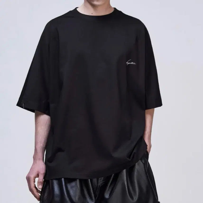 [BUNJANG] Songzio Collection Curve Dolman T-Shirt Black / 송지오 컬렉션 커브 돌먼 티셔츠 블랙 SH3TS738BK