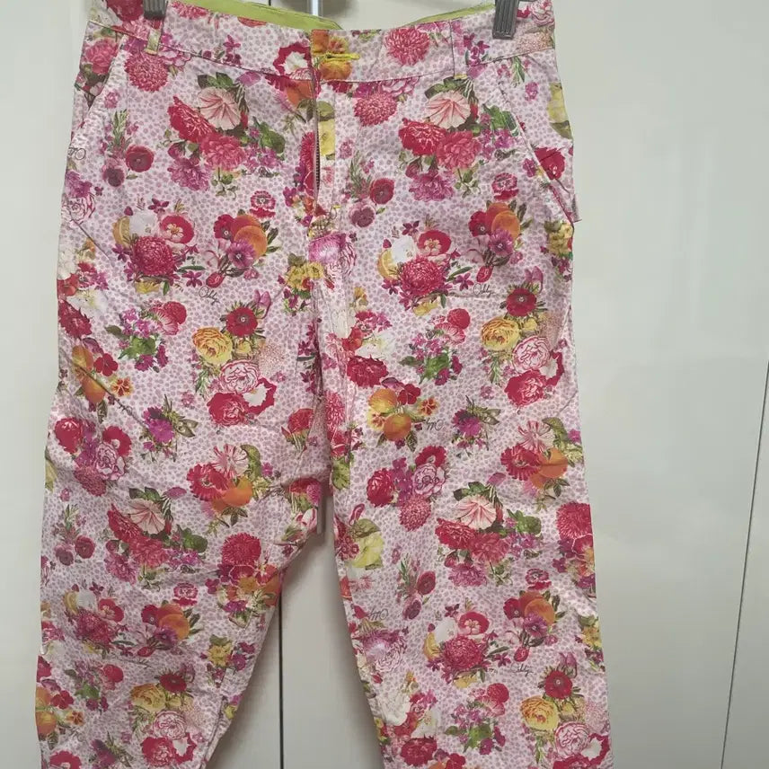 [BUNJANG] Oilily Floral Print 7/10 Length Cotton Pants (S-M) / Oilily 꽃무늬 7부 면 바지 s-m