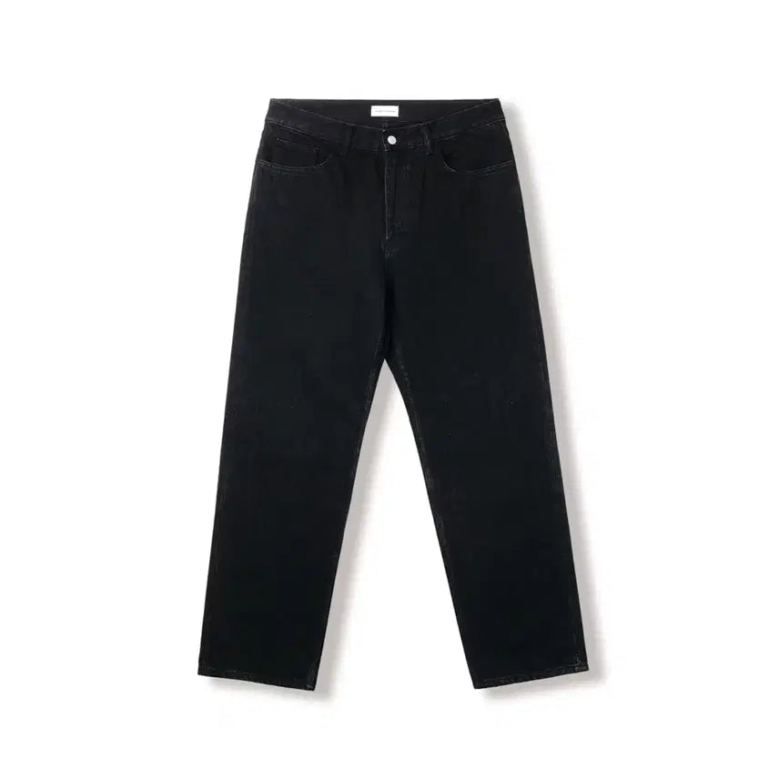 [BUNJANG] Steadyeverywhere Regular Straight Denim Pants (All Black) / 스테디에브리웨어 레귤러 스트레이트 데님 팬츠 (올 블랙) 4