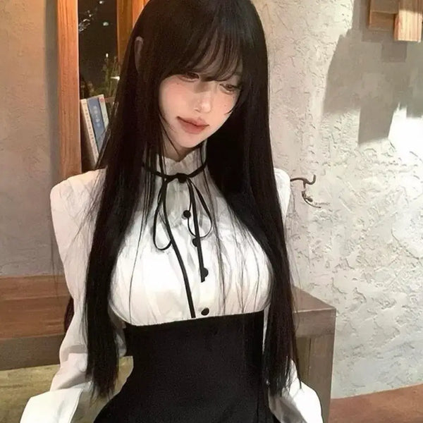 [BUNJANG] Myungwolui Bam Gothic Slip Dress / 초초희귀 공겜 공겜여주 음산미녀 고스깔 명월의밤 슬립블라우스원피스