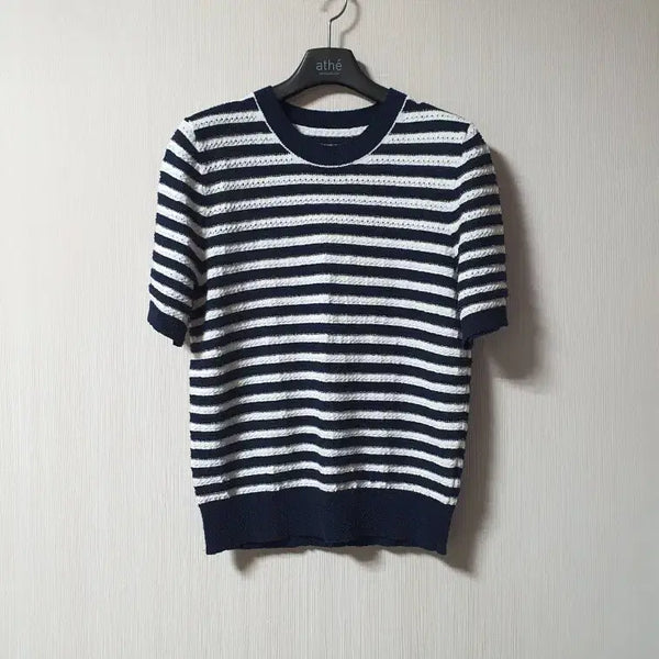 [BUNJANG] Club Monaco Striped Knit Top - Size S / 클럽모나코 스트라이프 니트 탑 s사이즈 정품