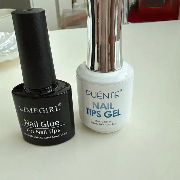 [BUNJANG] Limegirl Nail Glue & Fuente Nail Tips Gel Set / 네일 글루 & 네일팁 젤(새제품)