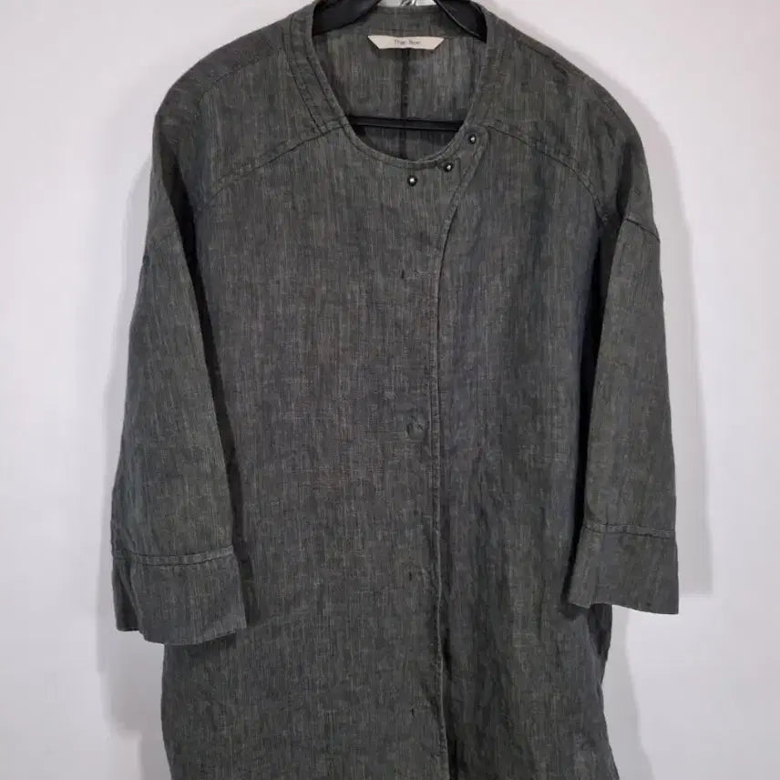 [BUNJANG] The Son Linen Short Sleeve Jacket Khaki / 더 쏜 린넨 반팔 자켓 카키
