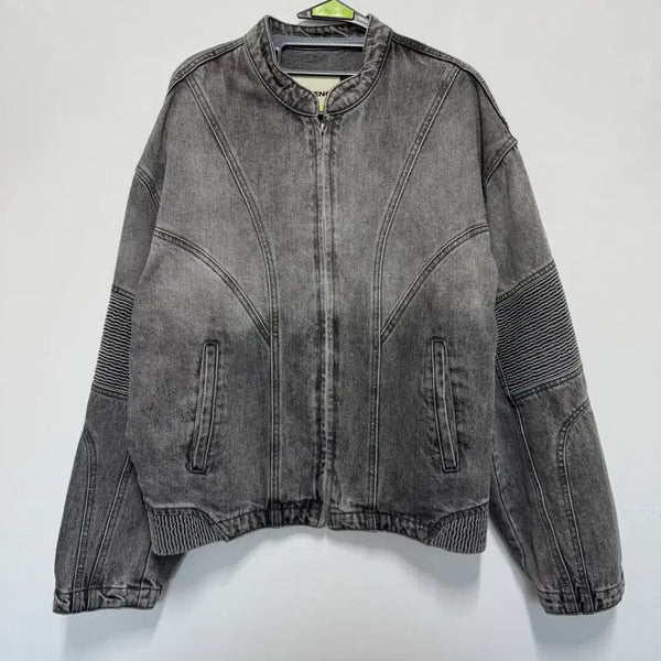 [BUNJANG] Insilence Smoking Fade Denim Jacket Grey / 인사일런스 스모킹 페이드 데님 자켓 그레이