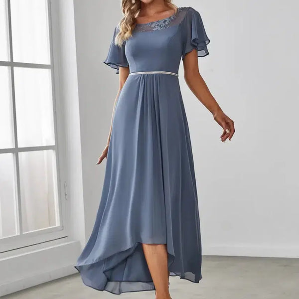 [BUNJANG] Ever-Pretty Boatneck USA Long Dress Dusty Blue / Ever-pretty 에버프리티 보트넥 미국 롱원피스 블루