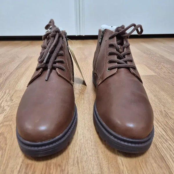 [BUNJANG] Hush Puppies Men's Brown Leather Grayson Zip Chukka Boots / 허시파피 남성 브라운 가죽 부츠 265mm(미사용 새제품)