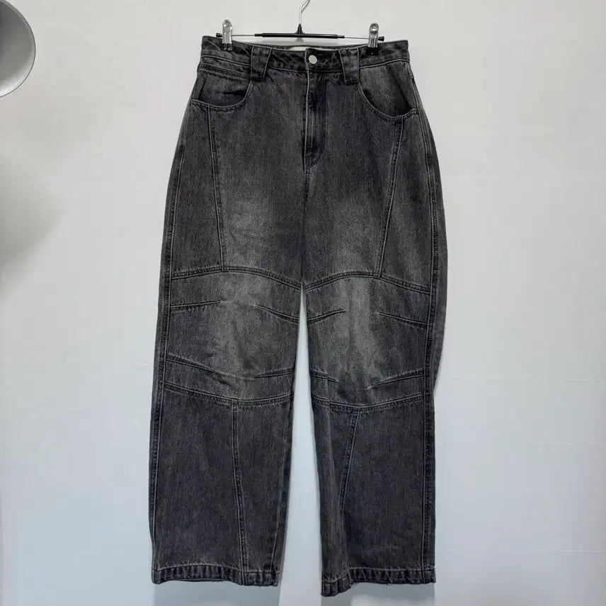 [BUNJANG] Insilence Volume Front Denim Pants Grey / 인사일런스 볼륨 프론트 데님 팬츠 그레이