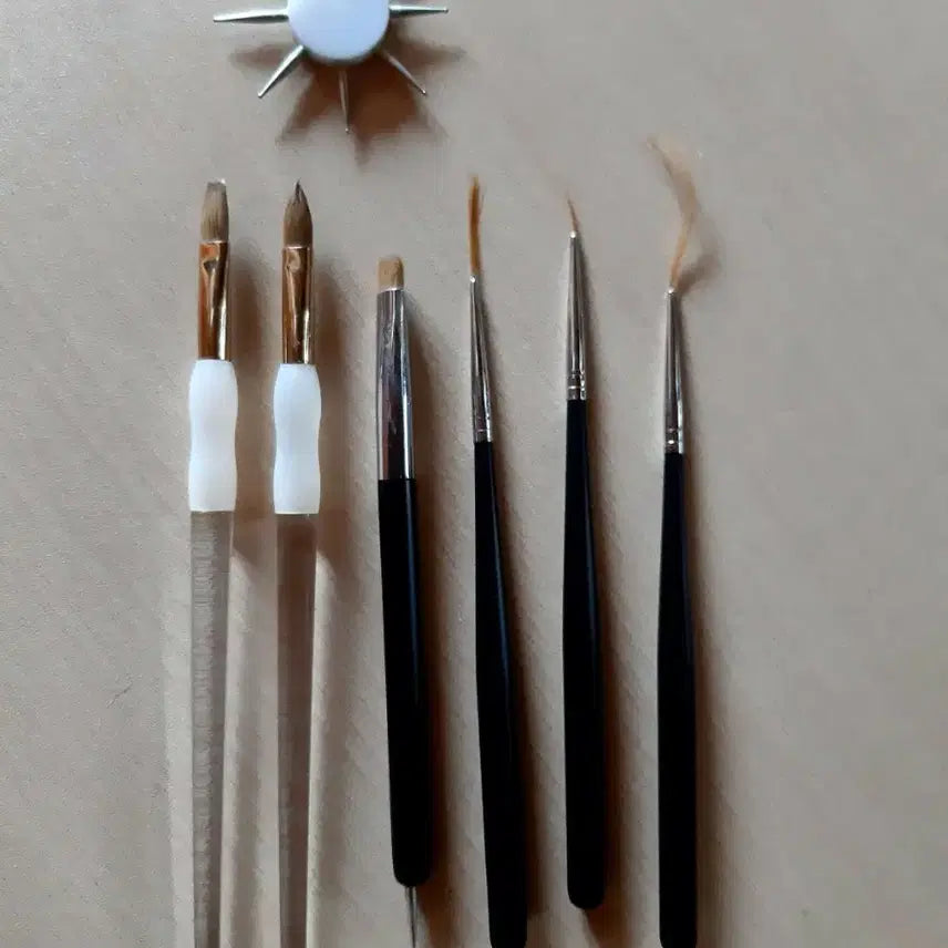 [BUNJANG] Unused Nail Art Brush Set with 6 Brushes and Tools / (미사용) 네일아트 브러쉬 세트 6개와 도구