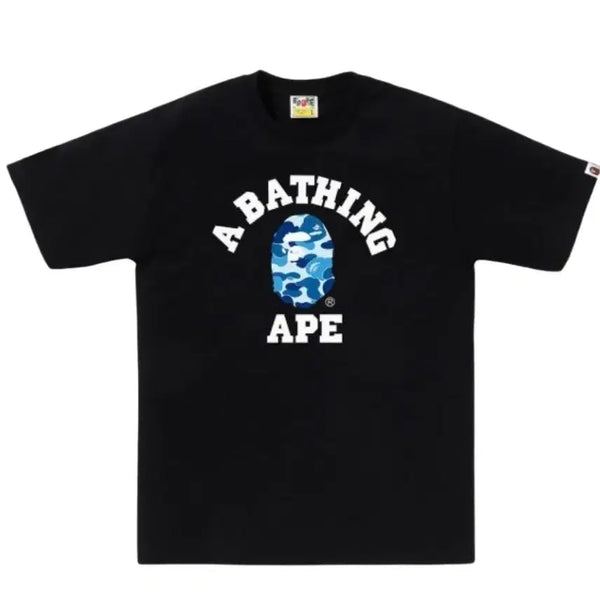 [BUNJANG] BAPE ABC Camo College T-Shirt Black Blue / [정품]베이프 ABC 카모 컬리지 티셔츠 블랙 블루