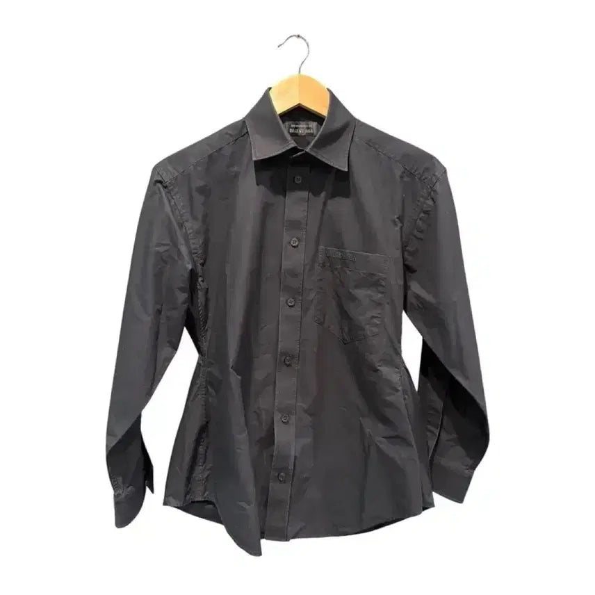 [BUNJANG] Balenciaga Logo Black Shirt Size 34 / 34 / 발렌시아가 로고 블랙 셔츠