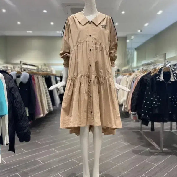 [BUNJANG] Ozzie Garrett Shirring Dress / 한섬 오즈세컨 셔링 원피스