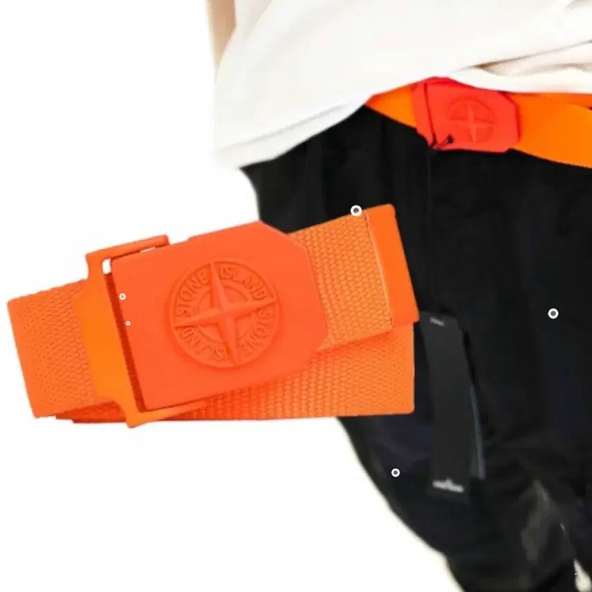 [BUNJANG] Stone Island Orange Belt Size 95 / 스톤 아일랜드 벨트 95 오렌지