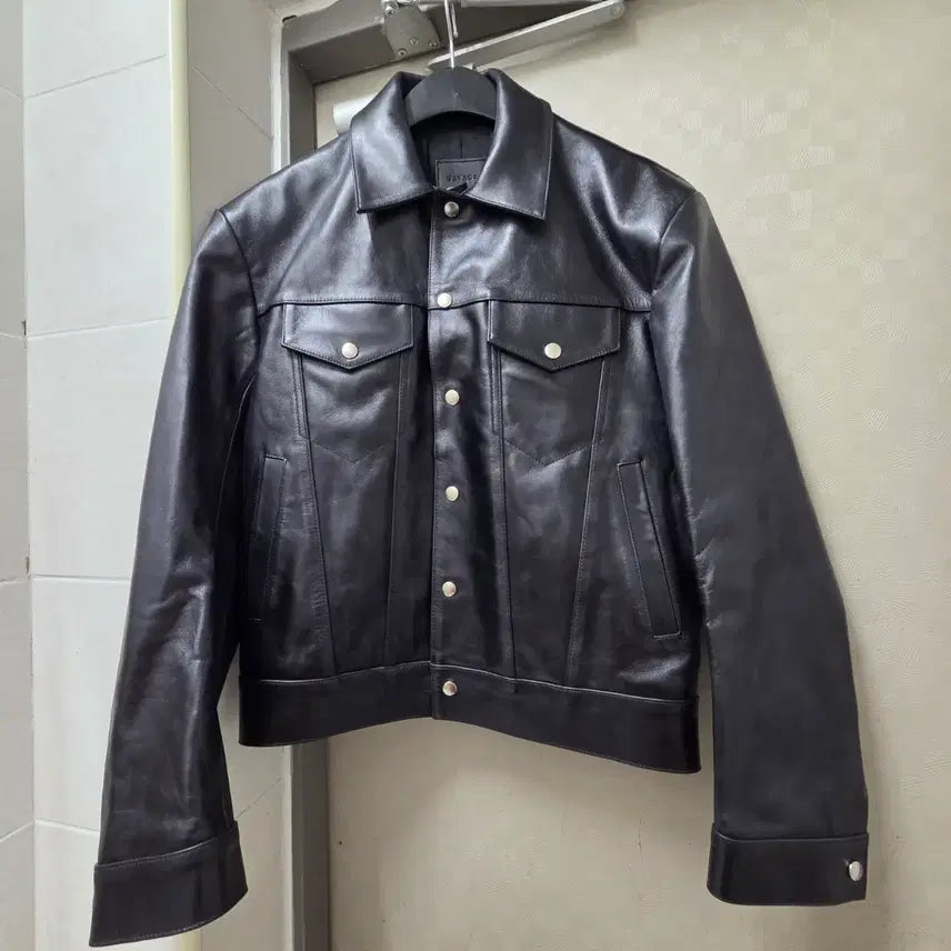 [BUNJANG] Savage Leather Trucker Jacket (L) New Condition / savage 세비지 레더 트러커 자켓 (L) 새상품급