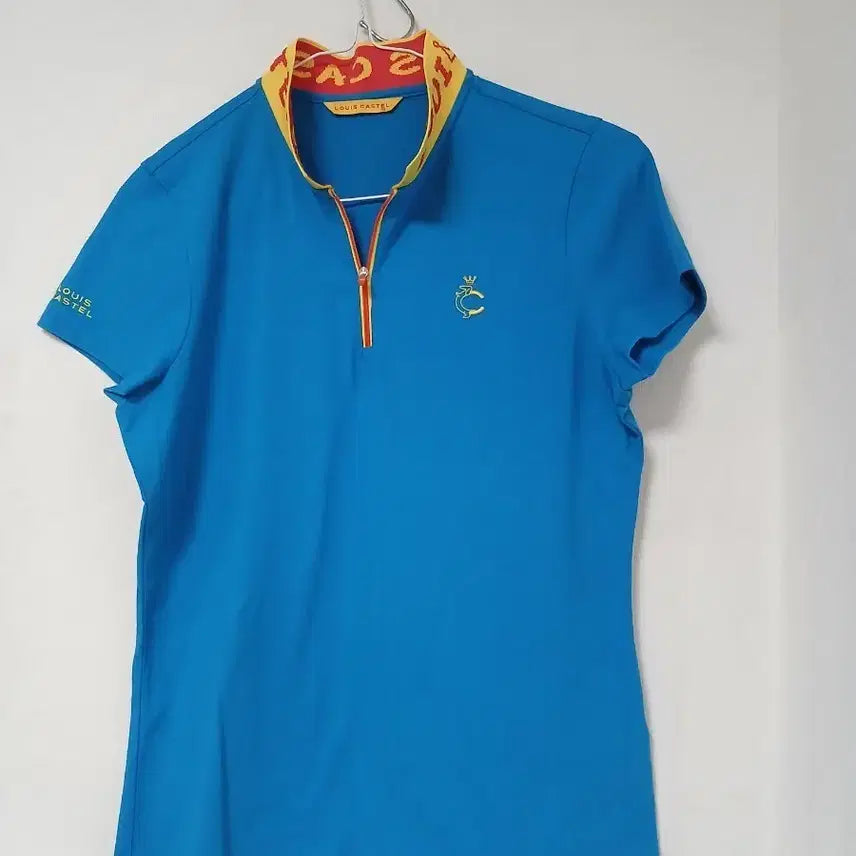 [BUNJANG] Louis Castel Golf Wear Short Sleeve Polo Shirt Blue / 루이까스텔 골프웨어 반팔 카라티 블루95