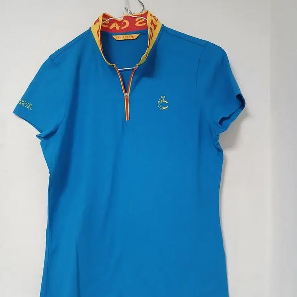 [BUNJANG] Louis Castel Golf Wear Short Sleeve Polo Shirt Blue / 루이까스텔 골프웨어 반팔 카라티 블루95