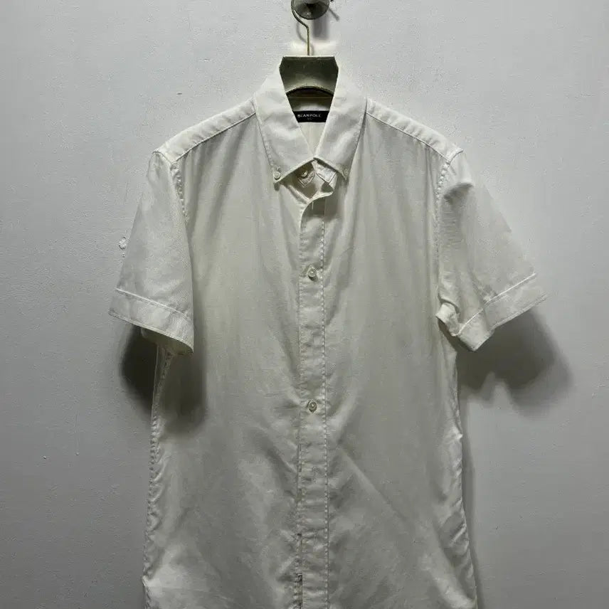 [BUNJANG] Beanpole Men's Short Sleeve Shirt White Size 100 / 빈폴 남성 반팔 셔츠 화이트100사이즈
