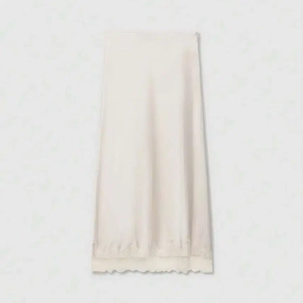 [BUNJANG] Satin Lace Skirt Ivory XS / 새틴 레이스 스커트 아이보리 XS