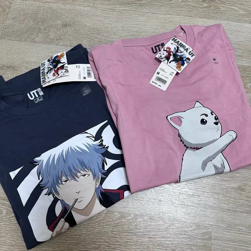 [BUNJANG] Uniqlo Gintama Sakata Gintoki & Sadaharu T-shirt Bundle Set / (새상품 일괄)은혼 긴토키 사다하루 유니클로 콜라보 티셔츠