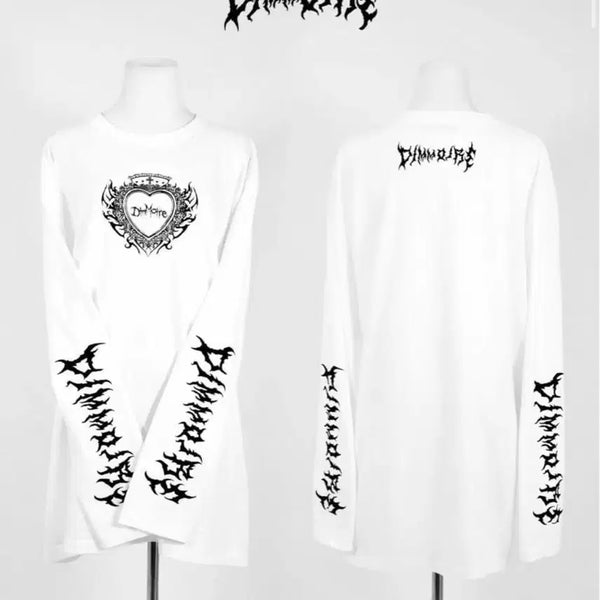 [BUNJANG] Dim More Long Sleeve Shirt / 딤모아르 롱슬리브 지뢰계 중성계 화이트 일브